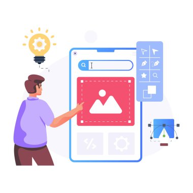 Uygulama Geliştirici modern tasarım, vektör illüstrasyonu