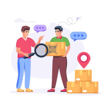 İzleme Barkodu modern tasarım, vektör illüstrasyonu