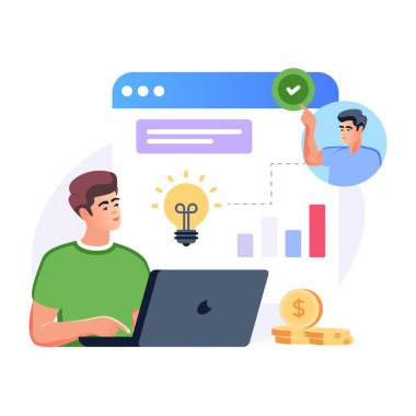 Fikir paylaşımı modern tasarım, vektör illüstrasyonu