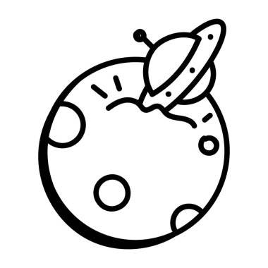 UFO modern tasarım, vektör illüstrasyonunu çökertti