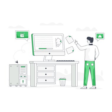 Veri Sızıntısı modern tasarım, vektör illüstrasyonu