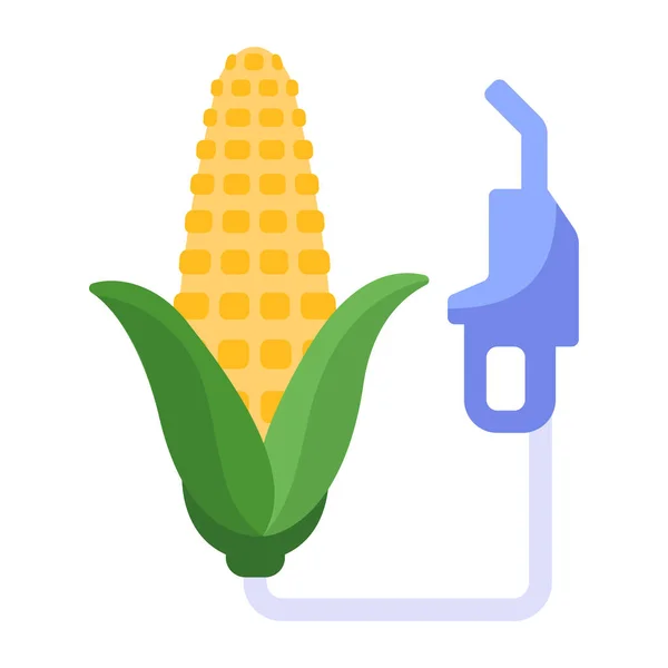 Desain Modern Corn Fuel Ilustrasi Vektor - Stok Vektor