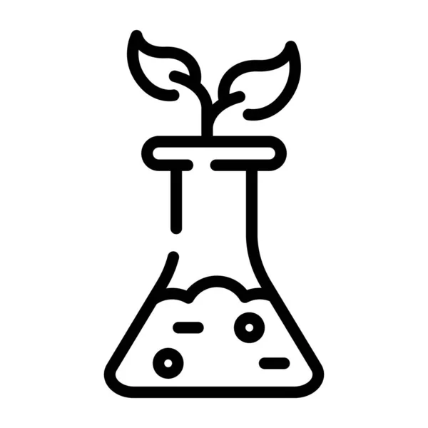 ไอคอนการทดลอง Botany ออกแบบในสไตล บรรท — ภาพเวกเตอร์สต็อก