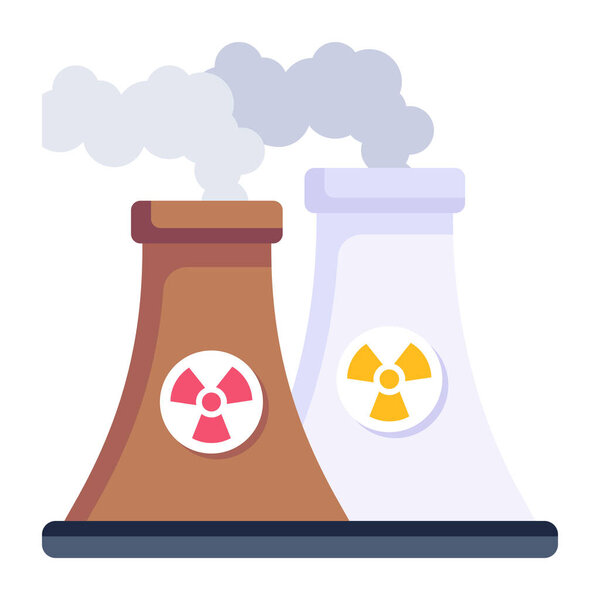 Современный дизайн завода, векторная иллюстрация