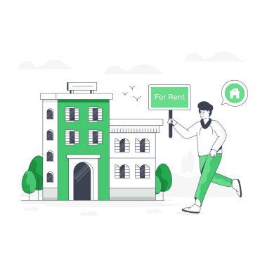 Şehirde bir çanta dolusu insanı olan bir adam. vektör illüstrasyonu