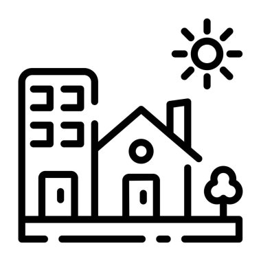 Ev. Web simgesi basit illüstrasyon