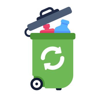 Çöp kutusu modern tasarım, vektör illüstrasyonu