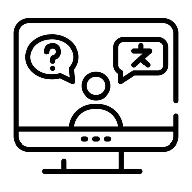 Çevrimiçi Sorular modern tasarım, vektör illüstrasyonu