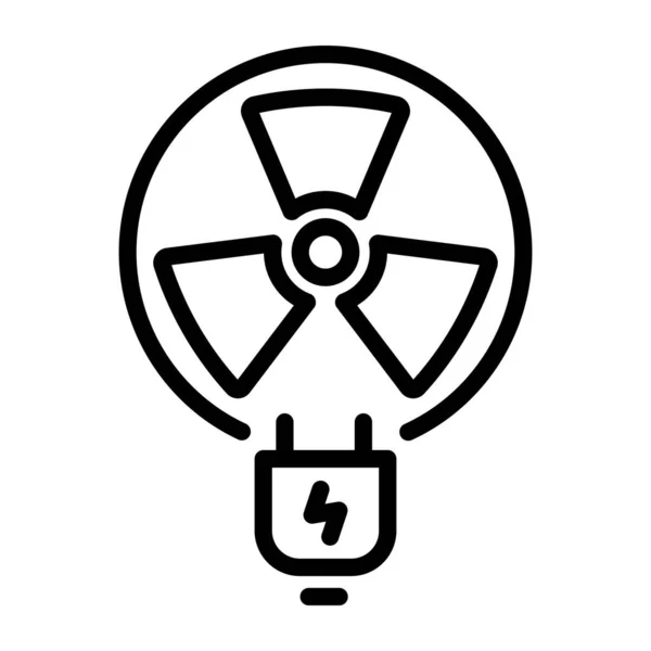 Icono Radiación Eléctrica Diseñado Estilo Contorno — Vector de stock