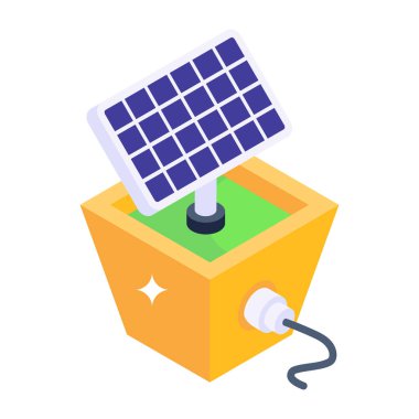 Güneş enerjisi modern tasarım, vektör illüstrasyonu