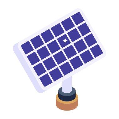 Güneş paneli modern tasarım, vektör illüstrasyonu