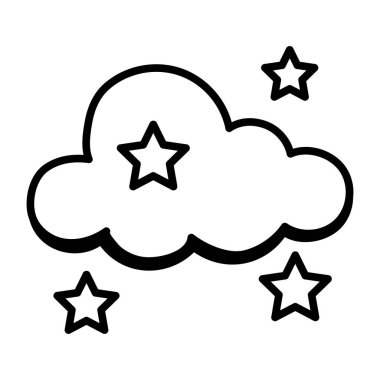 Bulut hesaplama simgesi vektör illüstrasyonu