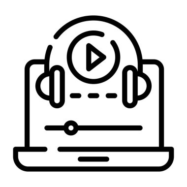 Müzik çalar. Basit tasarım