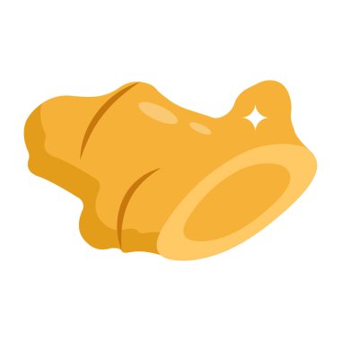 Zencefil ikonu. Web için düz illüstrasyon vektör simgeleri