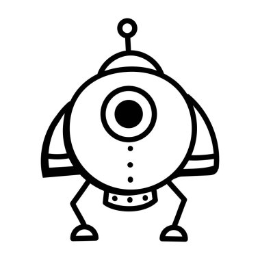 Robot simgesi, vektör çizimi