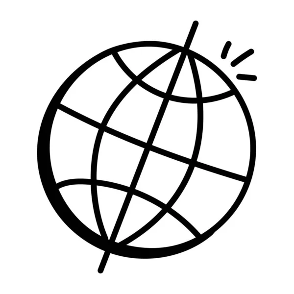 Globe Ikon Vektor Illustration — Stock vektor