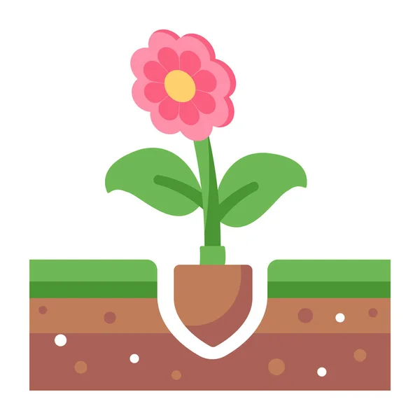 Flower Pot Icon Vector Illustration Graphic Design — Stock Vector