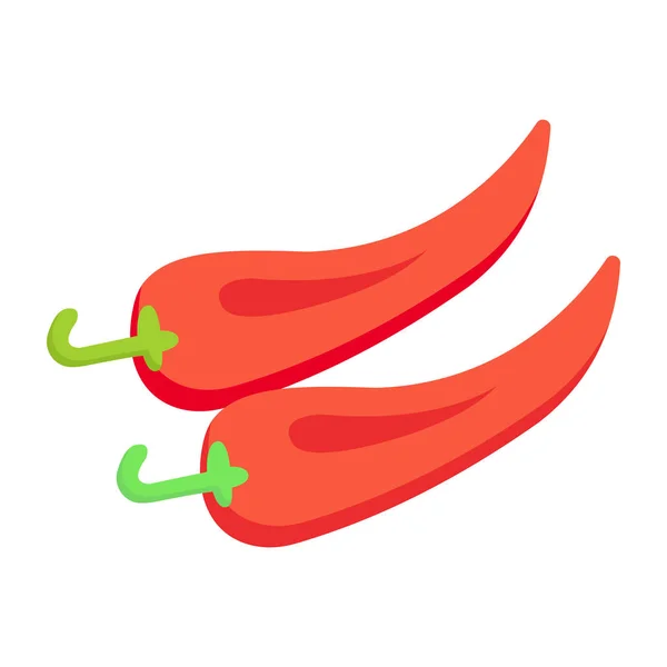 Red Chilies Modern Design Vektor Illustration — Stock vektor