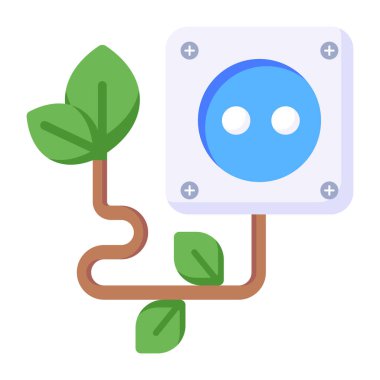 Yapraklı bitki ve yeşil yaprak çizim tasarımı