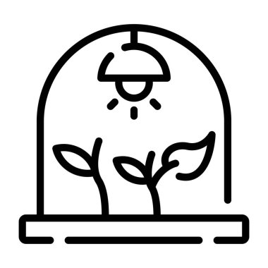 Bir bitki simgesinin vektör illüstrasyonu