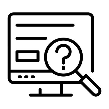 Arama simgesi vektör illüstrasyonu