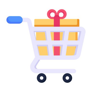 Hediye Alışveriş Modern tasarım, vektör illüstrasyonu