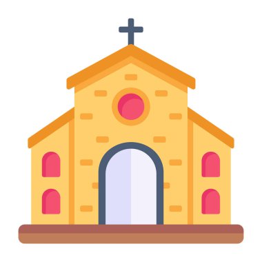 Kilise modern tasarım, vektör illüstrasyonu 