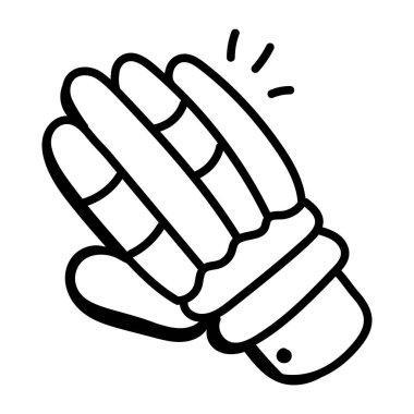 Kriket eldiveni modern tasarım, vektör illüstrasyonu