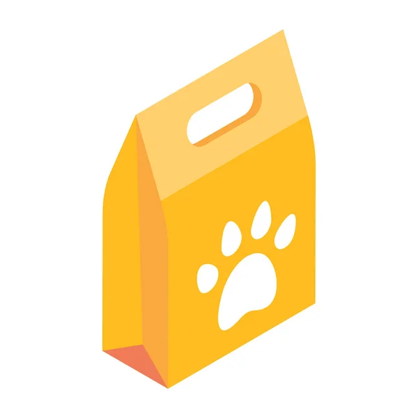 Pet Food Icon Isometric Dog Vector Icons Web Design Isolated — Stock Vector
