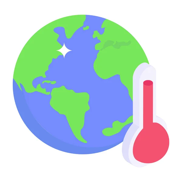 Planeten Jorden Med Glob Ikon Vektor Illustration — Stock vektor