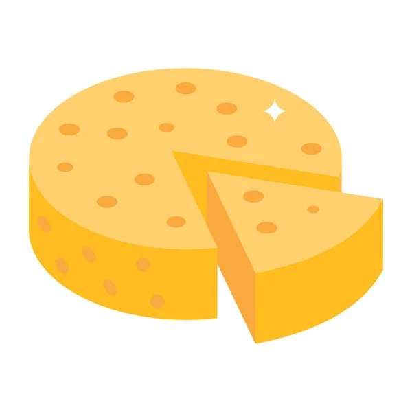 Peynir Ikonu Beyaz Arkaplanda Izole Edilmiş Web Tasarımı Için Vektör — Stok Vektör