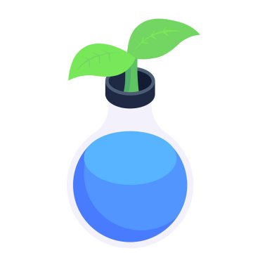 Yeşil bir bitkinin vektör illüstrasyonu