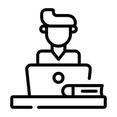 Çalışan simgesi, vektör illüstrasyonu