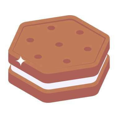 Çikolatalı pasta ikonu. Beyaz arkaplanda izole edilmiş web tasarımı için fırın gıda vektör simgelerinin izometriği