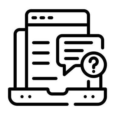 çevrimiçi sohbet vektörü simgesi