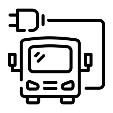 Otobüs. Web simgesi basit illüstrasyon