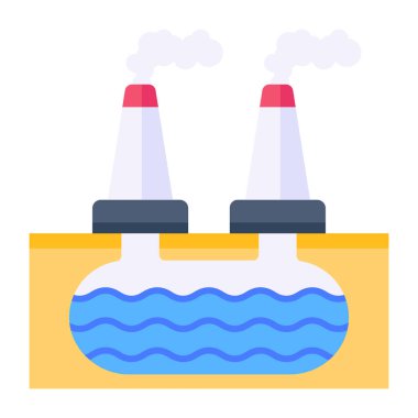 Petrol tankı ikonu. Web tasarımı için petrol vektör simgelerinin düz çizimi