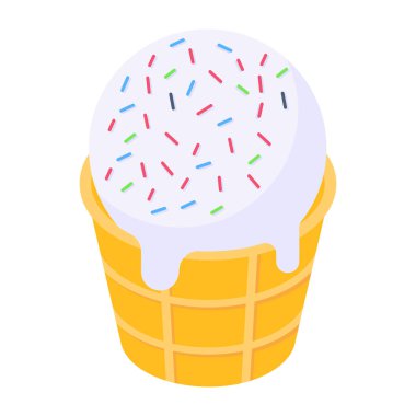 Lezzetli dondurma vektör çizimi