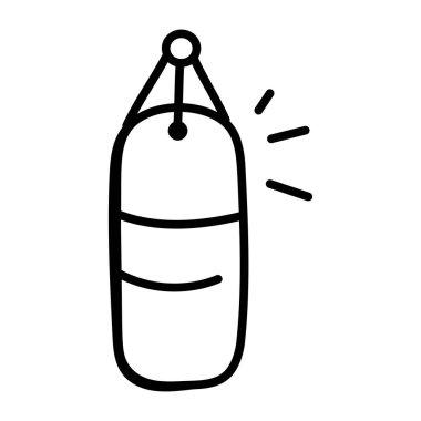 Eğilim hatlarında simgeye düz biçimde vurmanın vektör illüstrasyonu