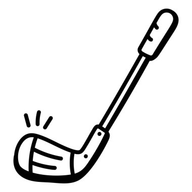 Golf ekipmanı simgesinin vektör illüstrasyonu 