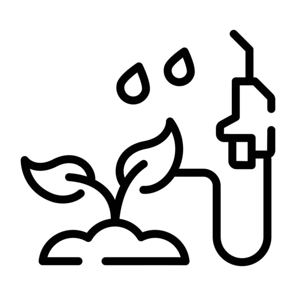 Vektor Ikon Ekologie Tenká Čára Izolovaný Symbol Obrysu Ilustrace — Stockový vektor