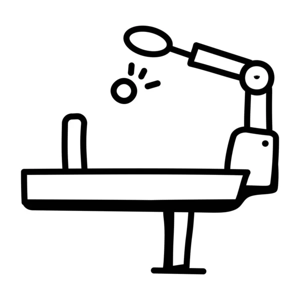 Robotic Arm Icon Outline Robot Hand Vector Symbol Stock Illustration — стоковый вектор