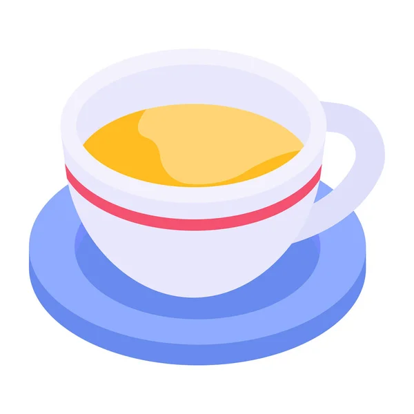 Taza Icono Vectorial Sobre Fondo Blanco — Archivo Imágenes Vectoriales