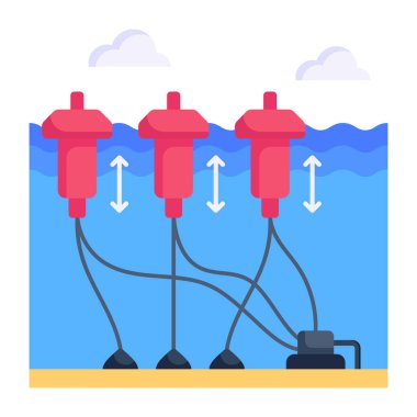 Bir elektrik prizi kümesinin vektör illüstrasyonu