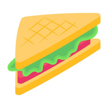 Sandviç. Web simgesi basit illüstrasyon