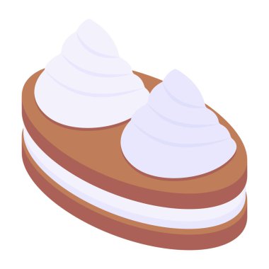 Tatlı Keki ikonu vektör tasarımı