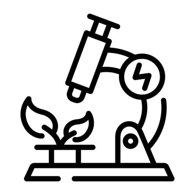 bitki vektörü ince çizgi simgesi