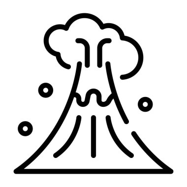 Bir volkanın vektör çizimi