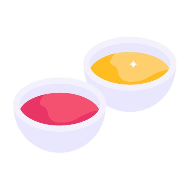 Ketçap ve hardalın vektör çizimi