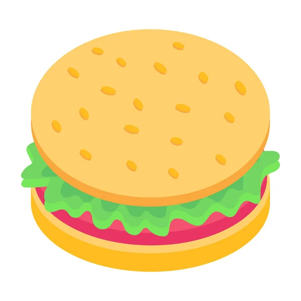Burger Ikon Vektor Illusztráció — Stock Vector